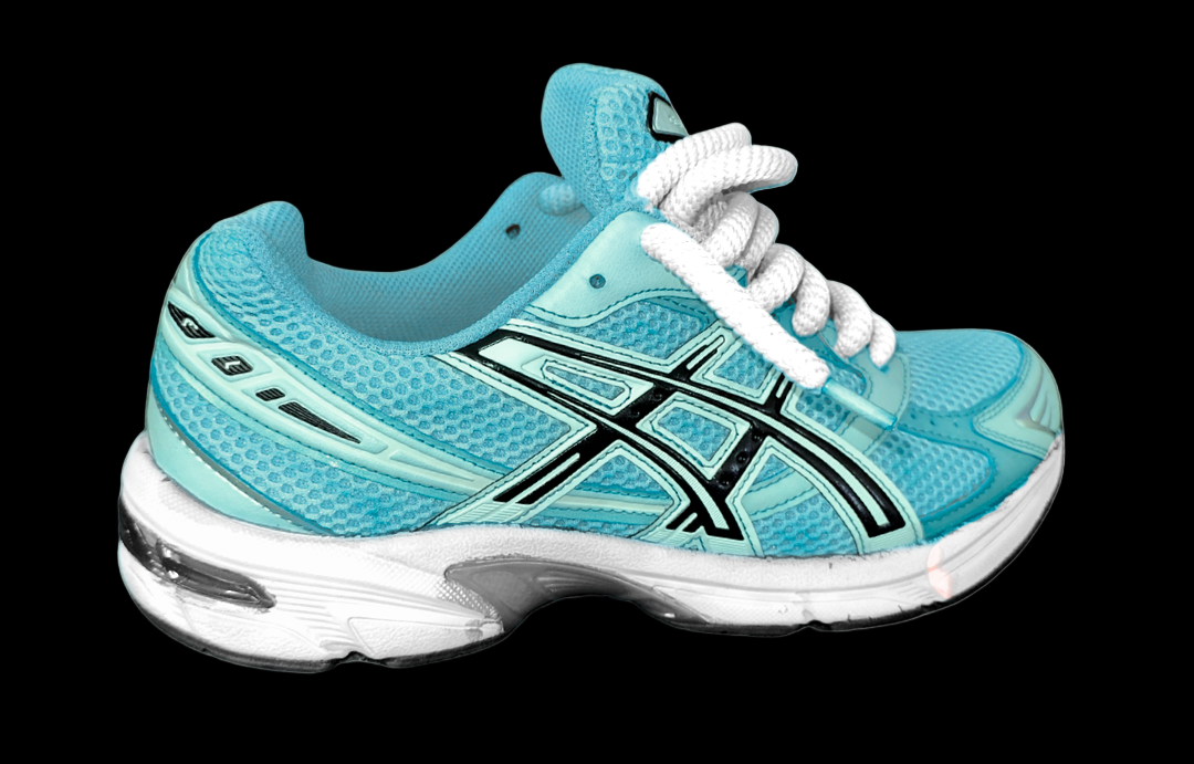 Asics 1130 Custom Turquoise ( Lacet Custom Blanc + Semelle blanche )