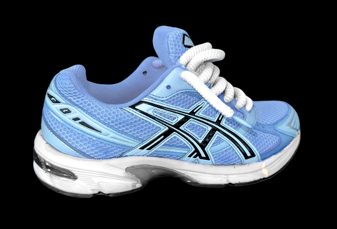 Asics 1130 Custom Bleu ( Lacet Custom Blanc + Semelle blanche )
