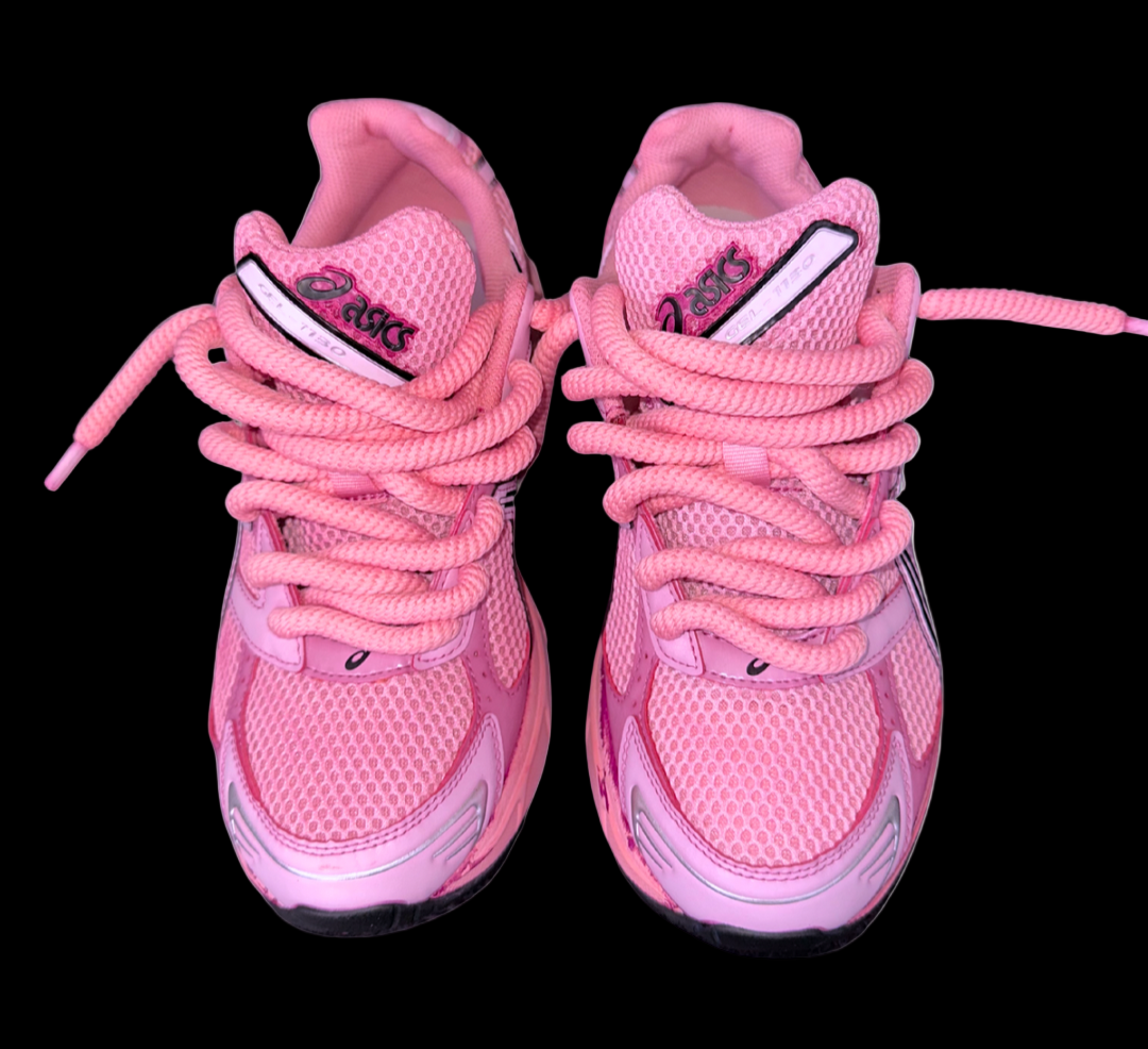 Asics 1130 Custom Rose ( Lacet Custom + Semelle blanche )