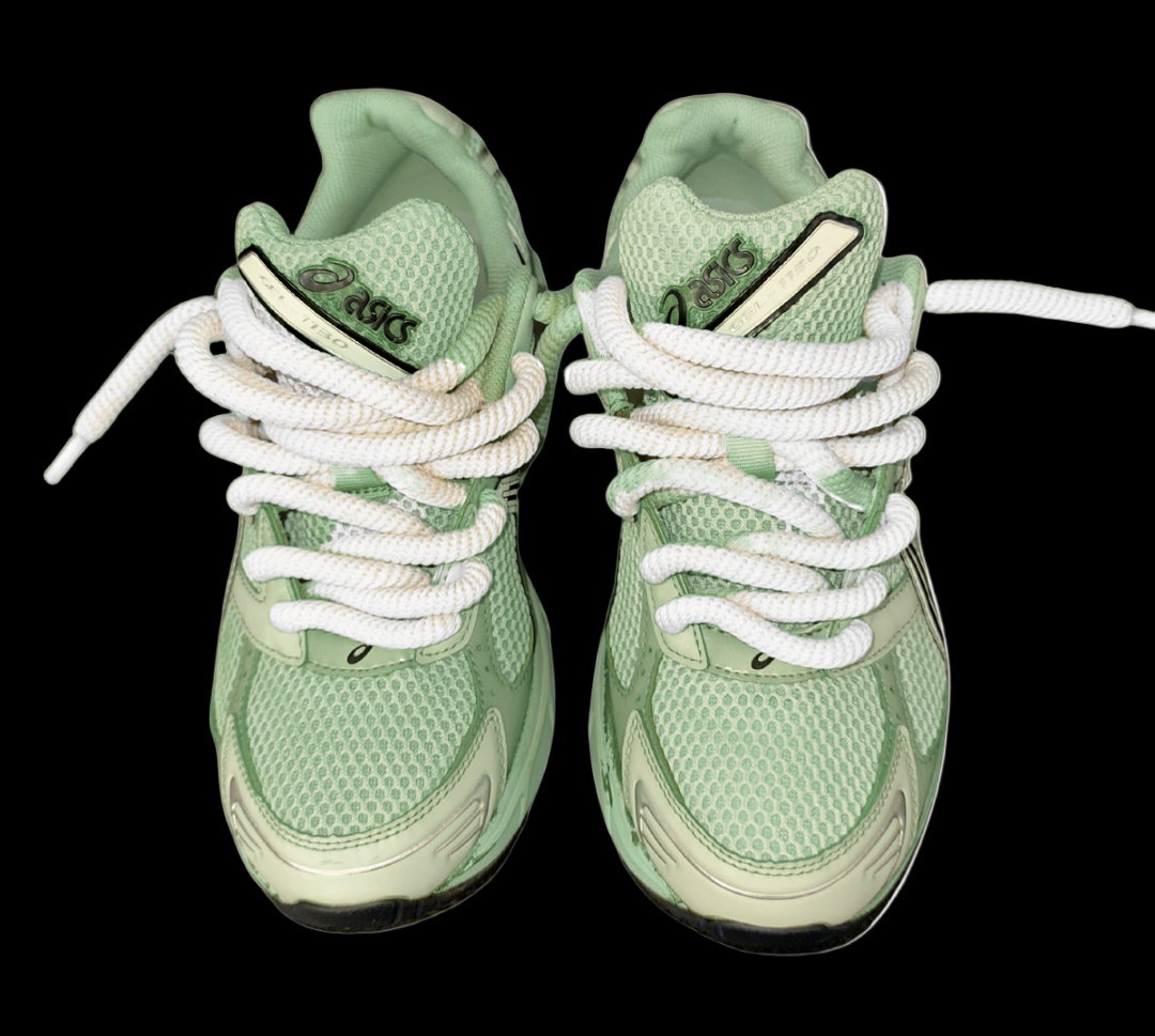 Asics 1130 Custom Vert ( Lacet Custom Blanc + Semelle blanche )