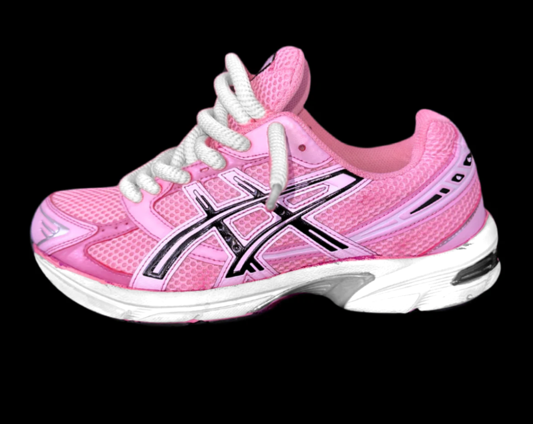 Asics 1130 Custom Rose ( Lacet Custom + Semelle blanche )