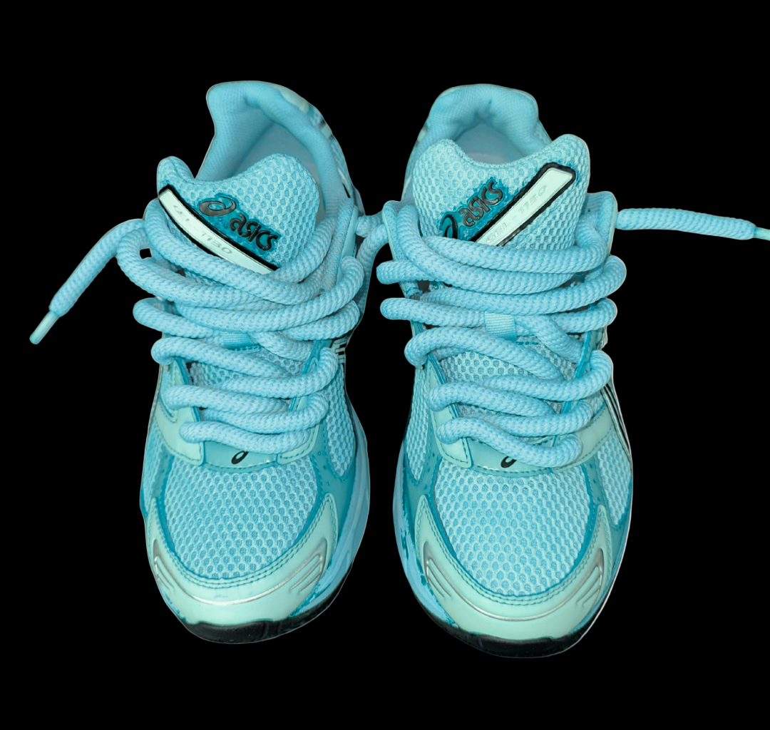 Asics 1130 Custom Turquoise ( Lacet Custom + Semelle blanche )
