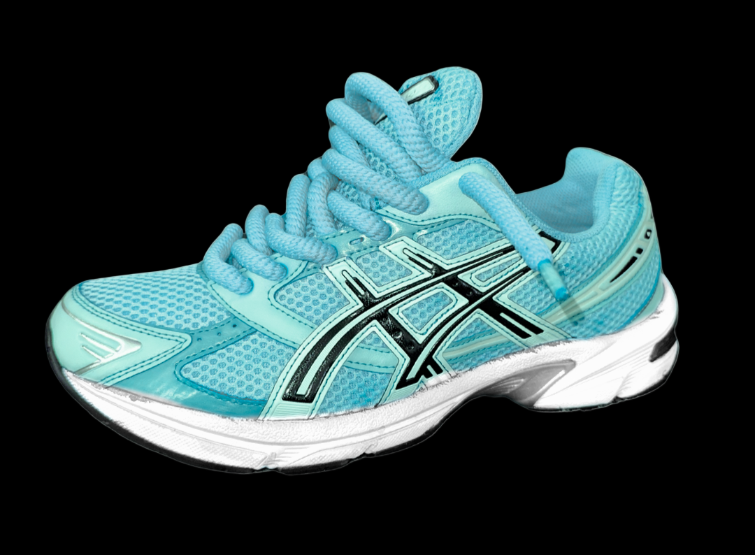 Asics 1130 Custom Turquoise ( Lacet Custom + Semelle blanche )