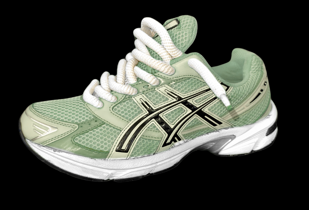 Asics 1130 Custom Vert ( Lacet Custom Blanc + Semelle blanche )