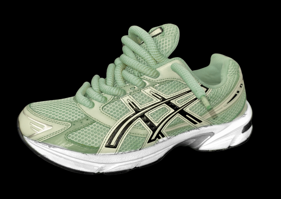 Asics 1130 Custom Vert ( Lacet Custom + Semelle blanche )