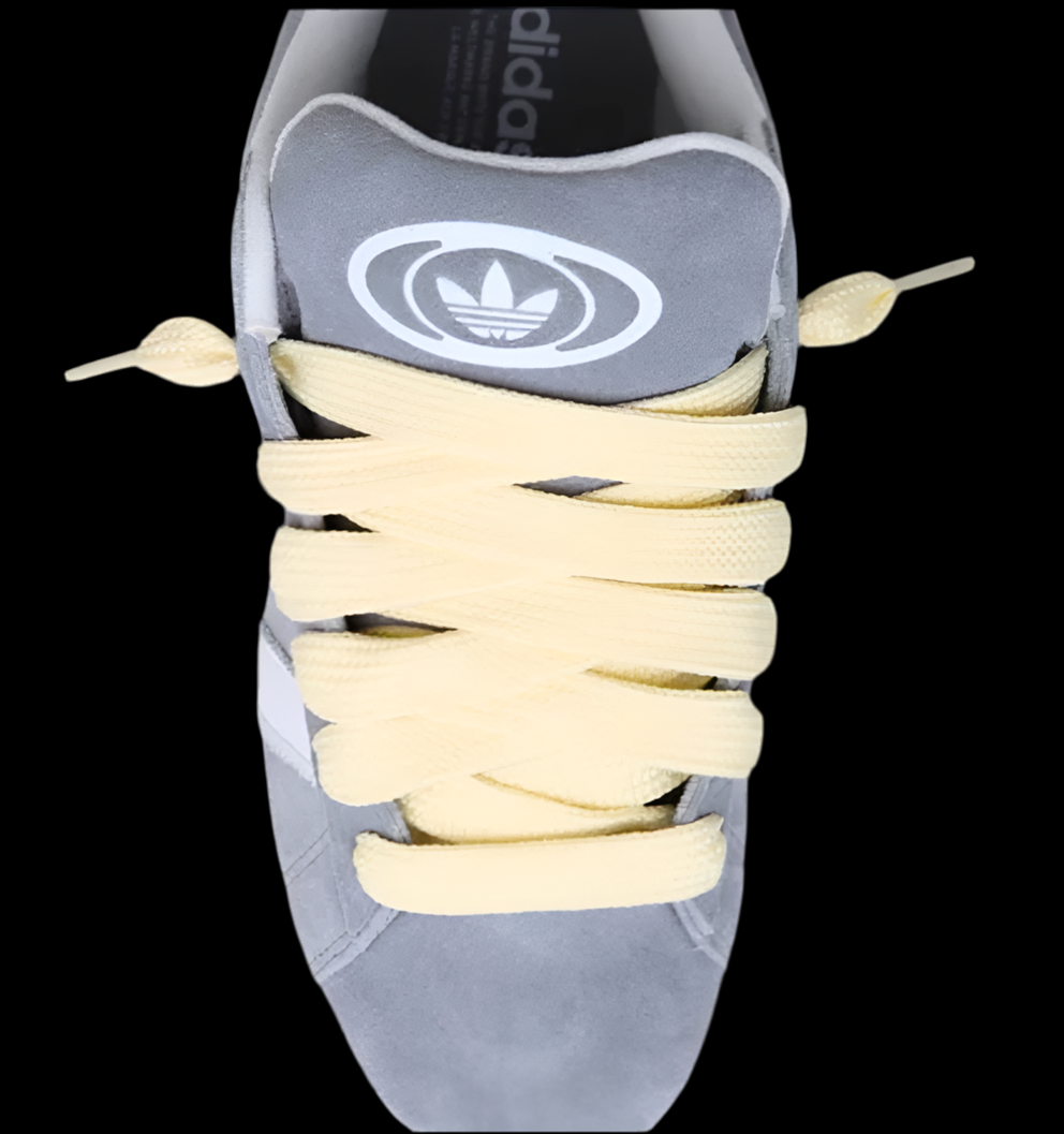 Lacet plat épais beige