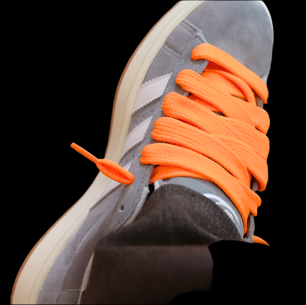 Lacet plat épais orange