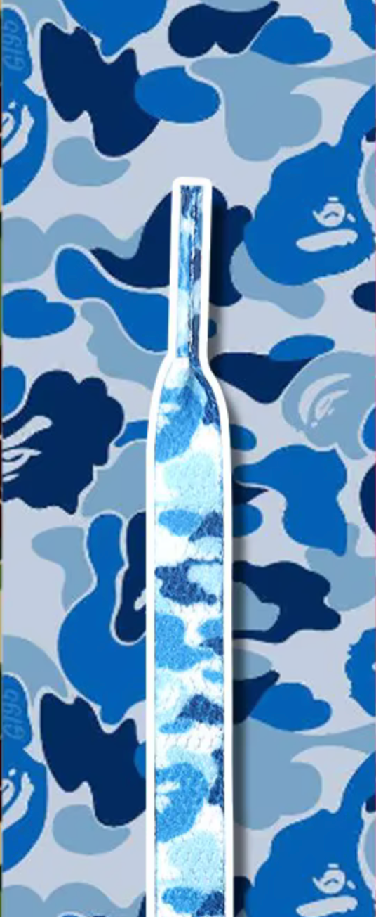 Lacet Camo Bleu