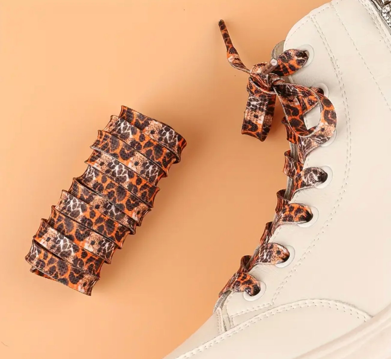 Lacet Camo Léopard Orange