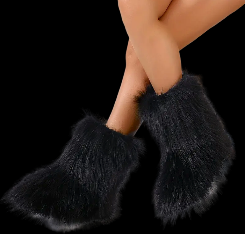 Fur Boots Noir