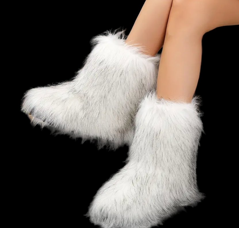 Fur Boots Blanc