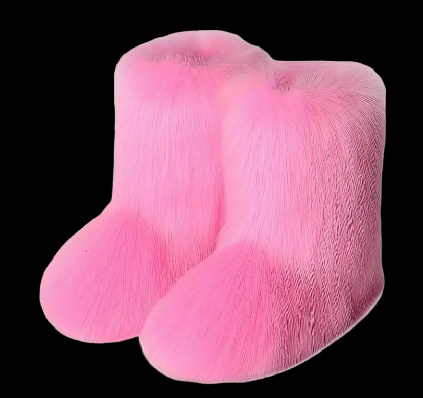 Fur Boots Rose