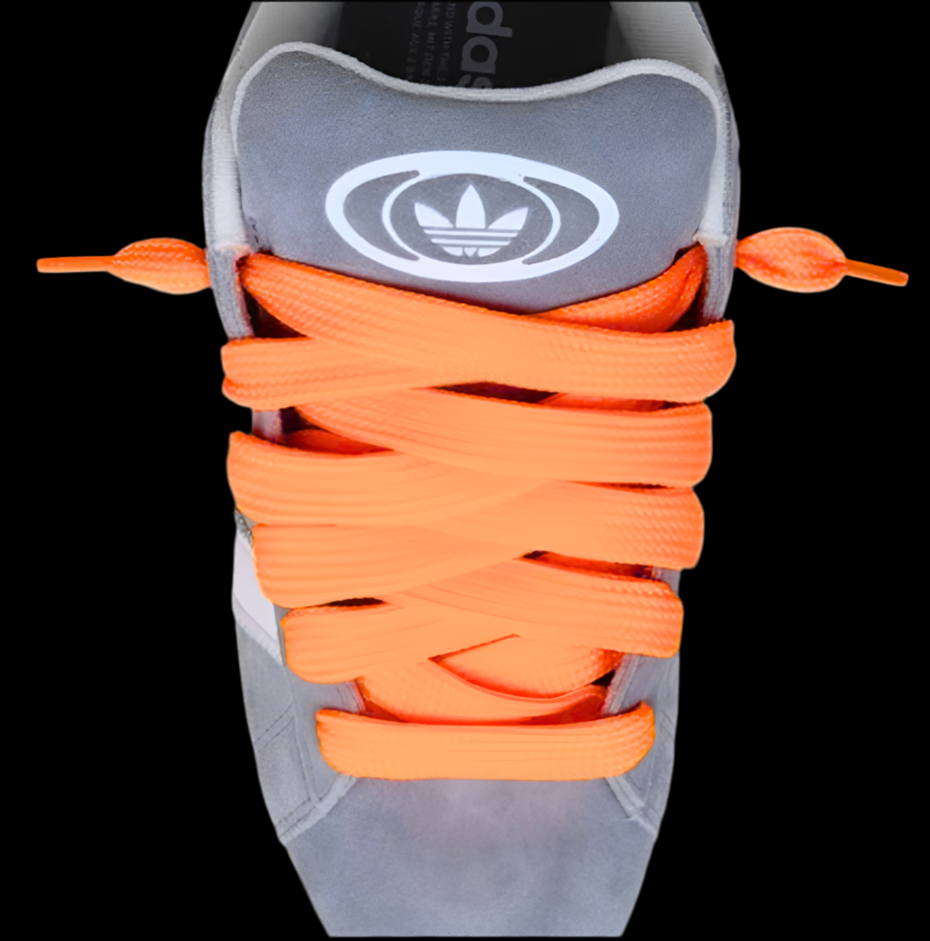 Lacet plat épais orange