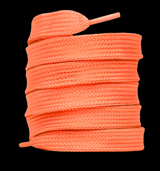 Lacet plat épais orange