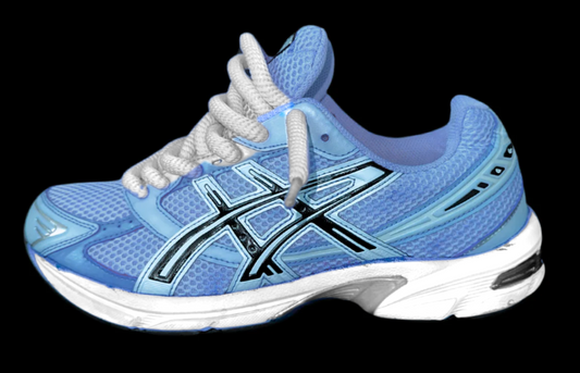 Asics 1130 Custom Bleu ( Lacet Custom Blanc + Semelle blanche )