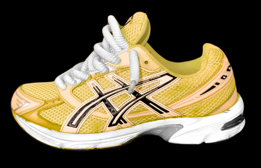 Asics 1130 Custom Jaun ( Lacet Custom Blanc + Semelle blanche )