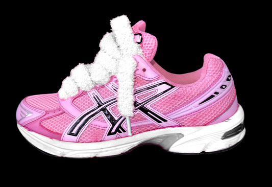 Asics 1130 Custom Rose ( Lacet Peluchée Blanc + Semelle blanche )
