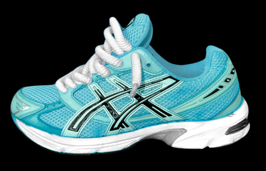 Asics 1130 Custom Turquoise ( Lacet Custom Blanc + Semelle blanche )