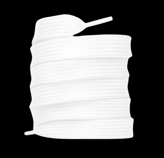 Lacet plat épais blanc