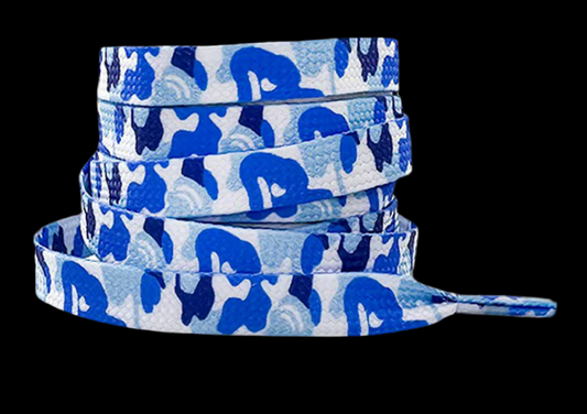 Lacet Camo Bleu