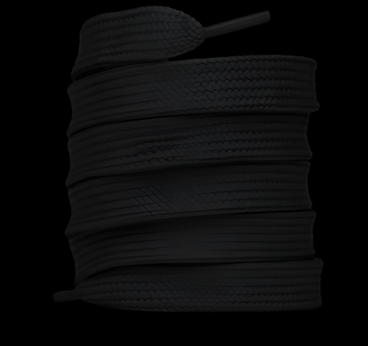Lacet plat épais noir