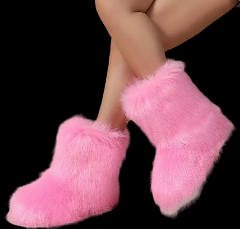 Fur Boots Rose