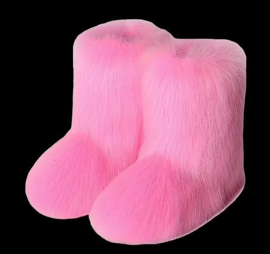 Fur Boots Rose