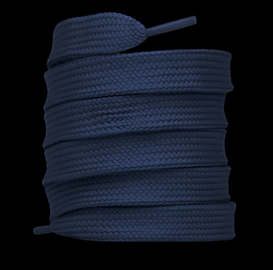 Lacet plat épais bleu marine