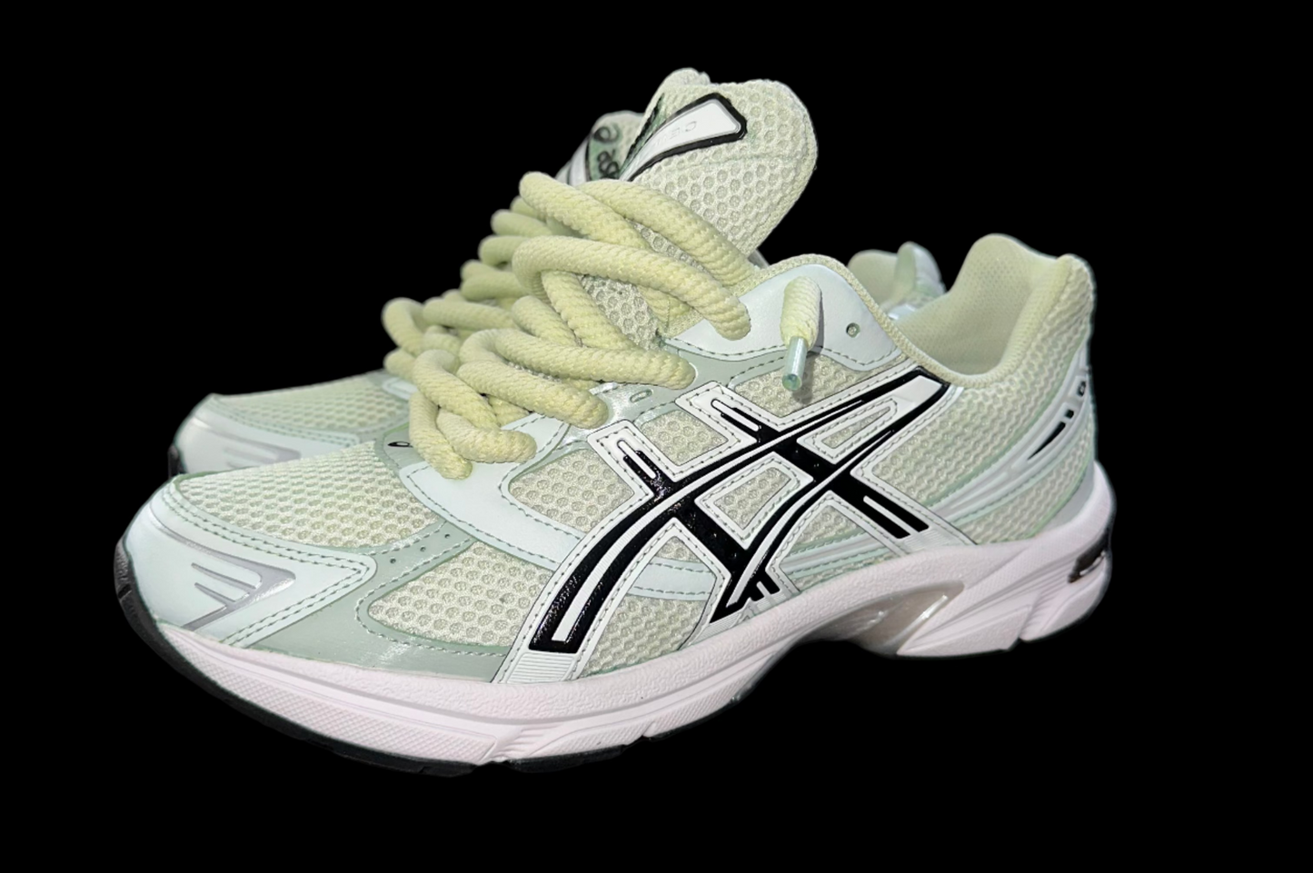 Asics 1130 Custom Vert ( Lacet Custom + Semelle blanche )
