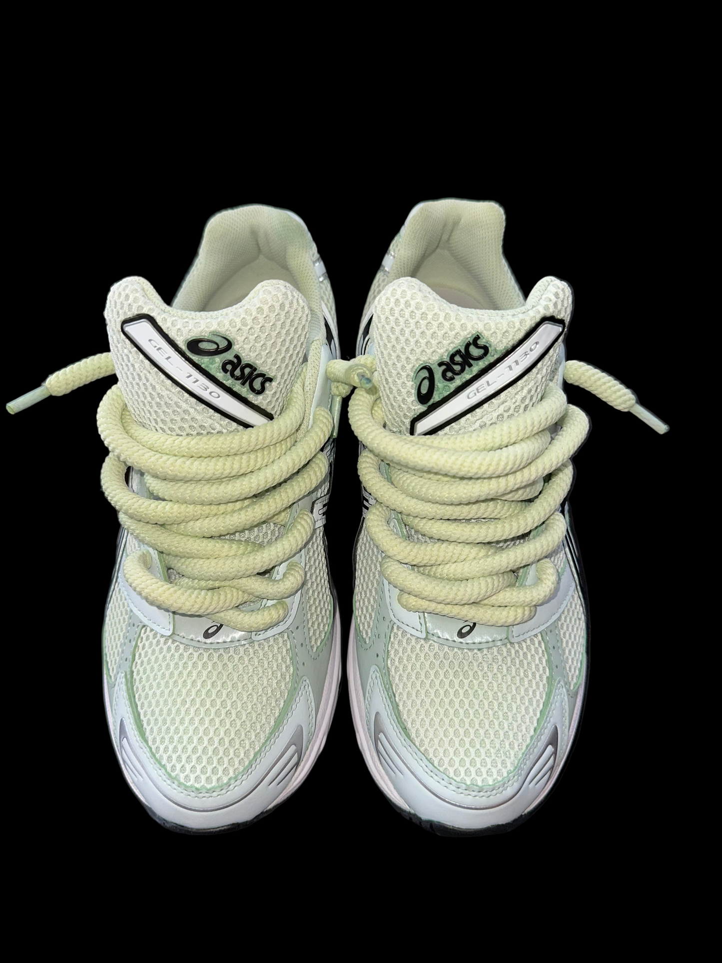 Asics 1130 Custom Vert ( Lacet Custom + Semelle blanche )